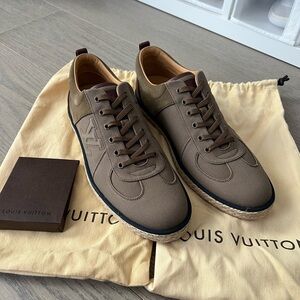 Louis Vuitton Men's Tan and Brown Sneakers